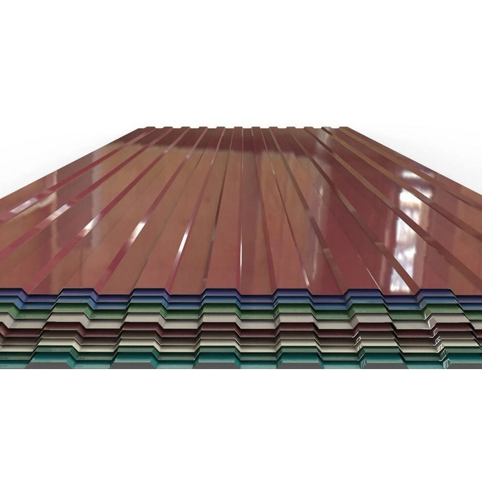 Профлист Grand Line С10R Velur 0.5 мм RAL 8004 Терракота фото 4