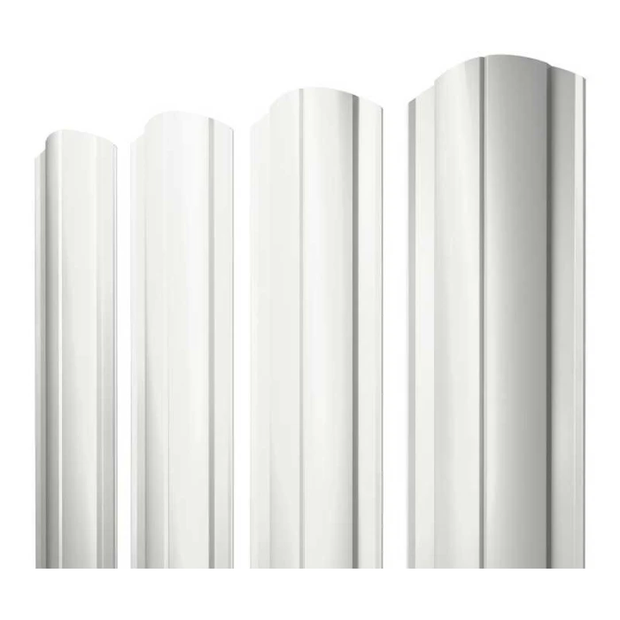 Штакетник Круглый фигурный Grand Line 0,4 Полиэстер RAL9003 Сигнальный Белый