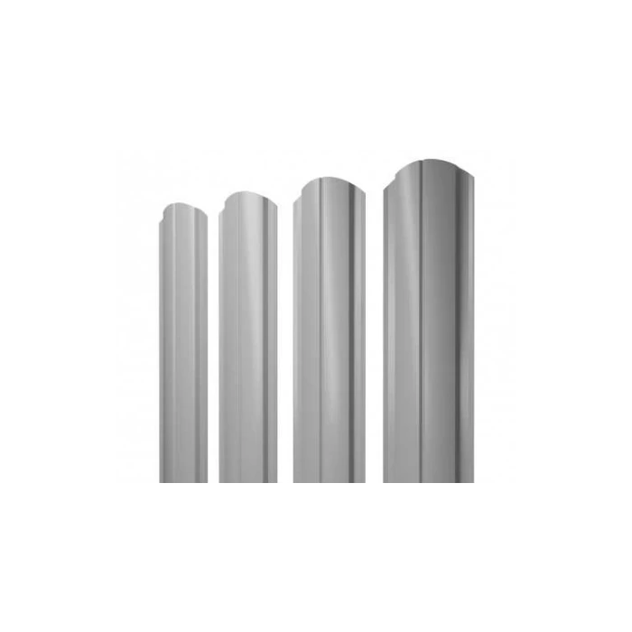 Штакетник Полукруглый Slim фигурный Grand Line 0,4 Полиэстер RAL7004 Сигнальный Серый