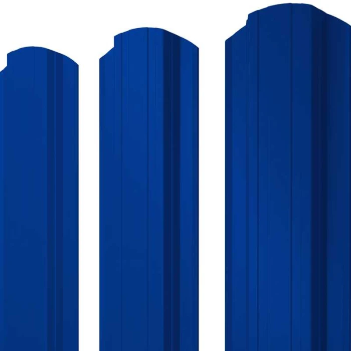 Штакетник Прямоугольный фигурный Grand Line 0,45 Полиэстер RAL5002 Ультрамариново-Синий