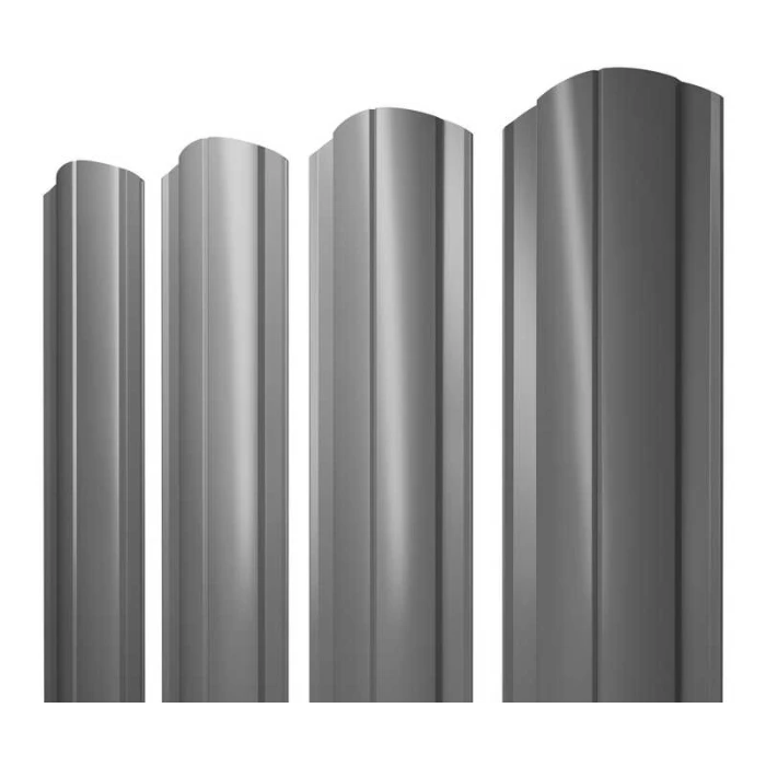 Штакетник Круглый фигурный Grand Line 0,45 Полиэстер RAL7005 Мышино-Серый