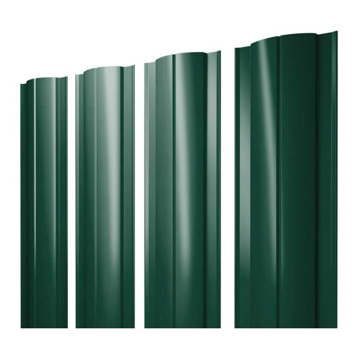 Штакетник Круглый Grand Line 0,45 Полиэстер - double RAL6005 Зеленый Мох