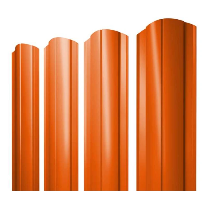 Штакетник Круглый фигурный Grand Line 0,45 Полиэстер RAL2004 Оранжевый