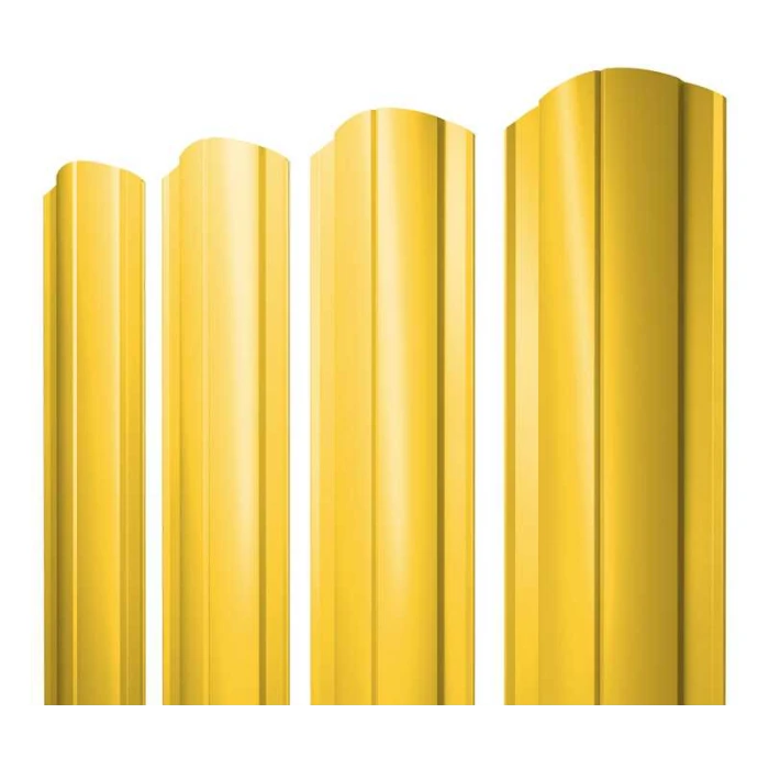 Штакетник Круглый фигурный Grand Line 0,45 Полиэстер RAL1018 Цинково-Желтый