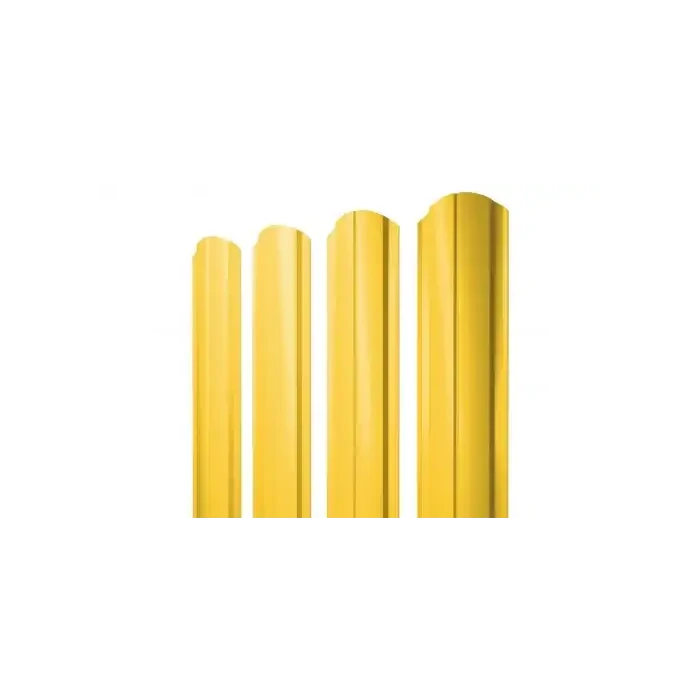 Штакетник Прямоугольный фигурный 0,45 Полиэстер RAL1018 Цинково-Желтый