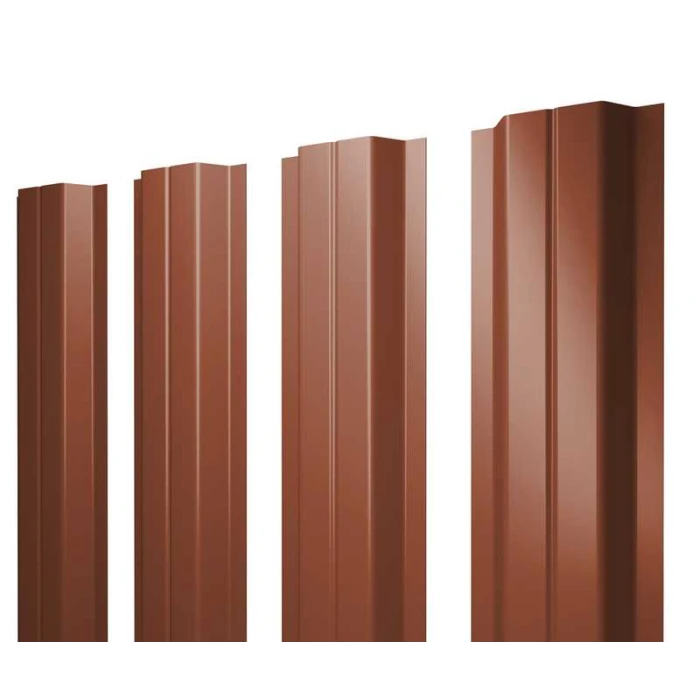 Штакетник П-образный А Grand Line 0,45 Полиэстер RAL8004 Терракота