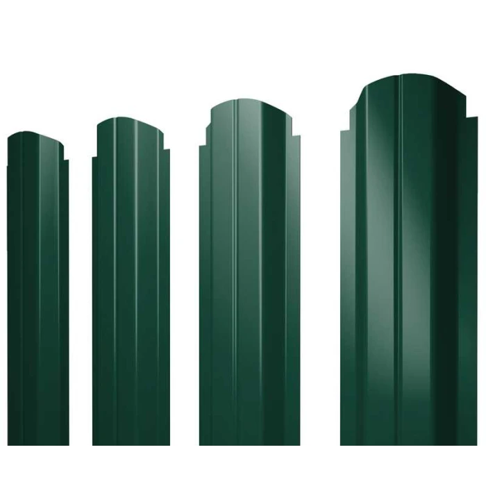 Штакетник П-образный А фигурный Grand Line 0,45 Полиэстер RAL6005 Зеленый Мох