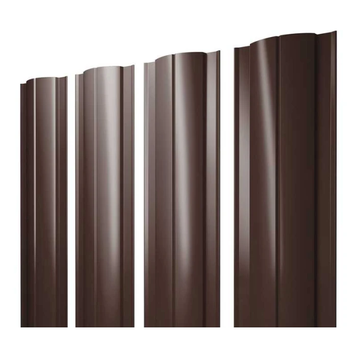 Штакетник Круглый Grand Line 0,45 Drap RAL8017 Шоколад