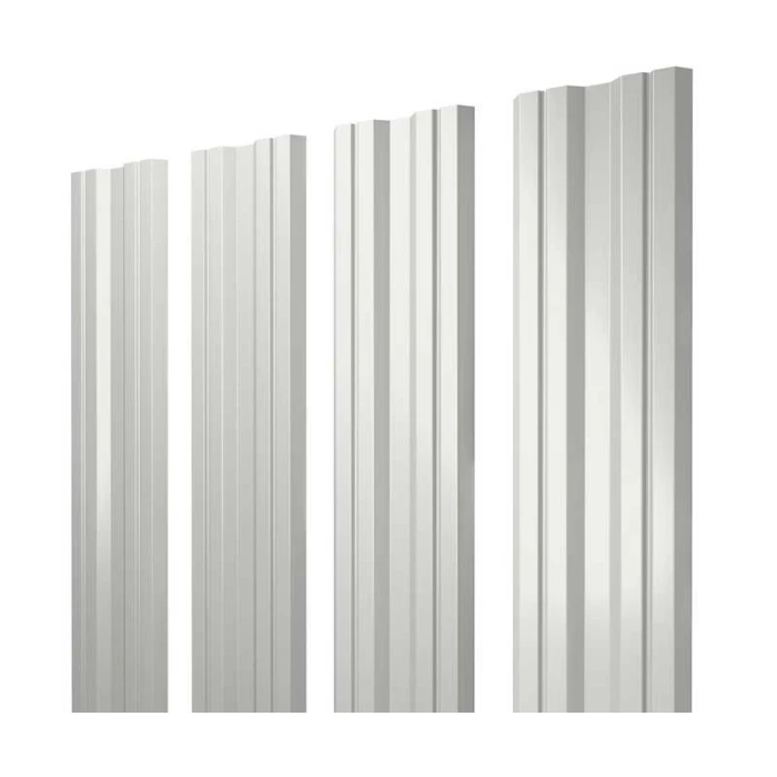 Штакетник Twin Grand Line 0,45 Полиэстер - double RAL9003 Сигнальный Белый