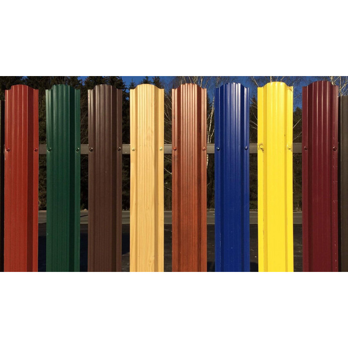 Штакетник Полукруглый Slim фигурный Grand Line 0,45 Drap RAL 6005 Зеленый Мох фото 4