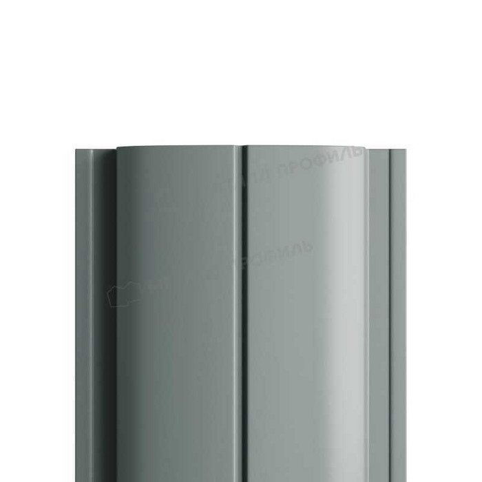 Штакетник Металл Профиль ELLIPSE-T 0,45 Полиэстер RAL 7005 Мышиный