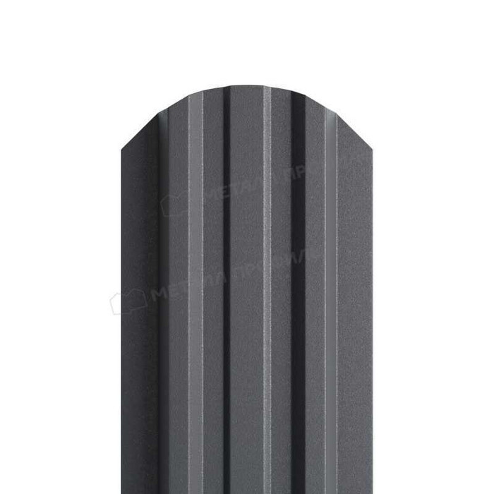 Штакетник Металл Профиль LАNE-O 0,45 VikingMP® RAL 7024 Серый графит