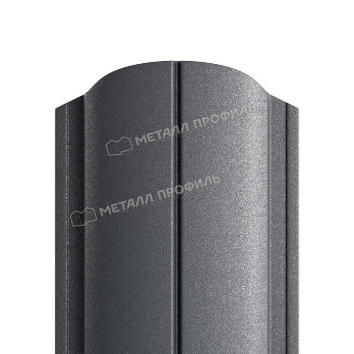 Штакетник Металл Профиль ELLIPSE-O 0,5 VikingMP® E RAL 7024 Серый графит
