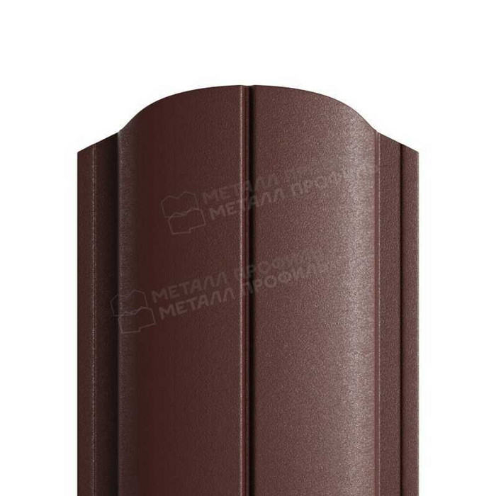 Штакетник Металл Профиль ELLIPSE-O 0,45 VikingMP® RAL 8017/8017 Коричневый шоколад двухсторонний